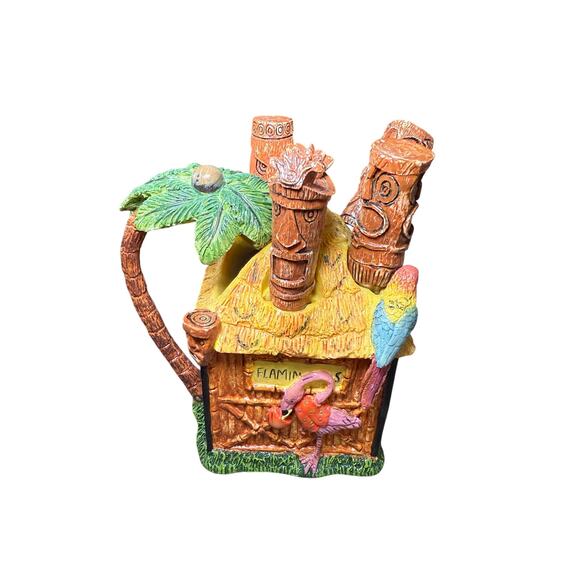 Flamingo fun 5 piece spreader tiki hut‎ decorative party event occasion summer - Picture 1 of 7